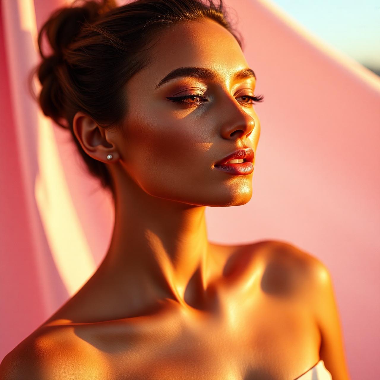 Glowing sun-kissed skin after a Sammy's Spray Tan session